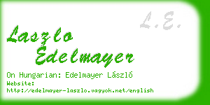 laszlo edelmayer business card