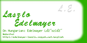 laszlo edelmayer business card